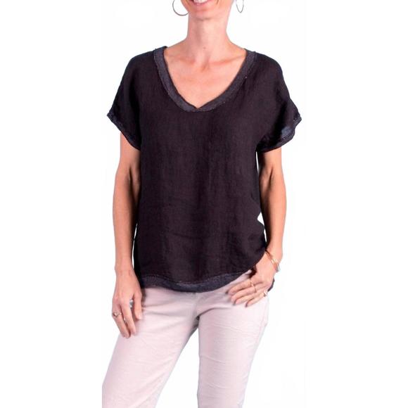 NEW GIGI MODA nico linen top in black - Picture 1 of 2